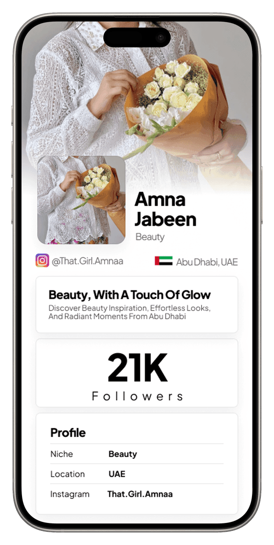 Amna Jabeen — Beauty — Abu Dhabi, UAE — @That.Girl.Amnaa, a creator on QYUBIC X