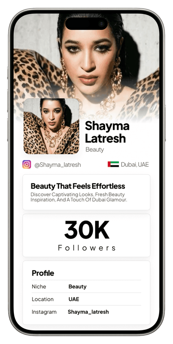 Shayma Latresh — Beauty — Dubai, UAE — @Shayma_latresh, a creator on QYUBIC X